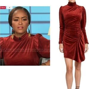 A.L.C. Marcel Draped Velvet Dress Womens Size 2